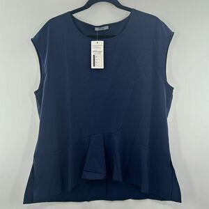 3For$20 Meaneor Blue Sleeveless Blouse size Large